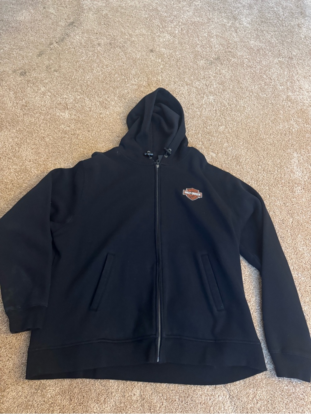 Harley-Davidson Black Zip Hoodie Jacket size XXL